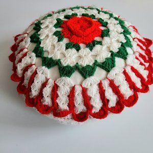 Hand made crochet pillow/cushion.